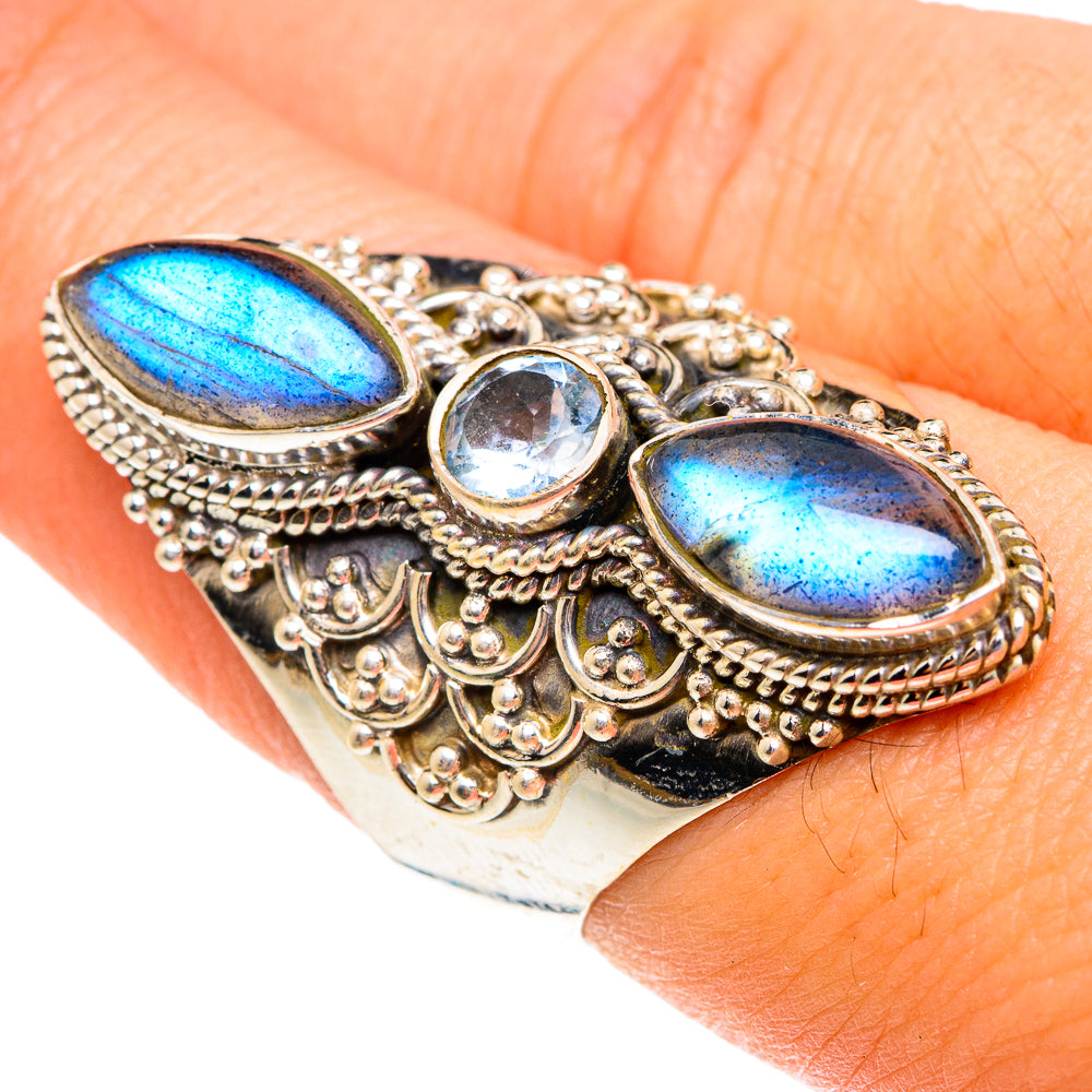 Labradorite Rings handcrafted by Ana Silver Co - RING76264