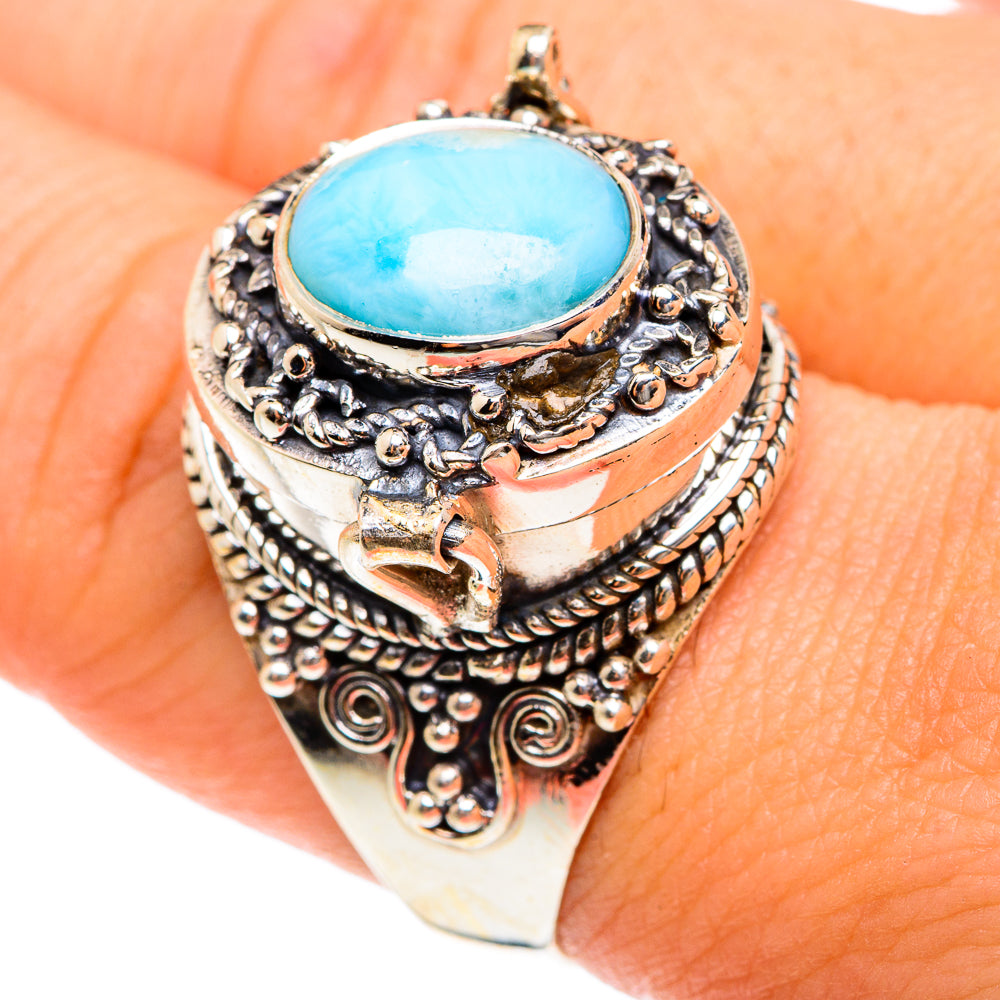 Larimar Rings handcrafted by Ana Silver Co - RING76266