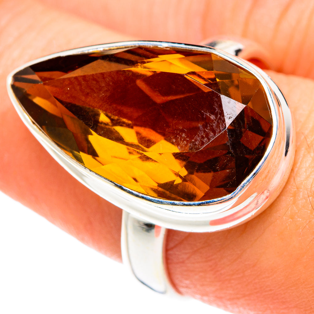 Mandarin Citrine Rings handcrafted by Ana Silver Co - RING76276