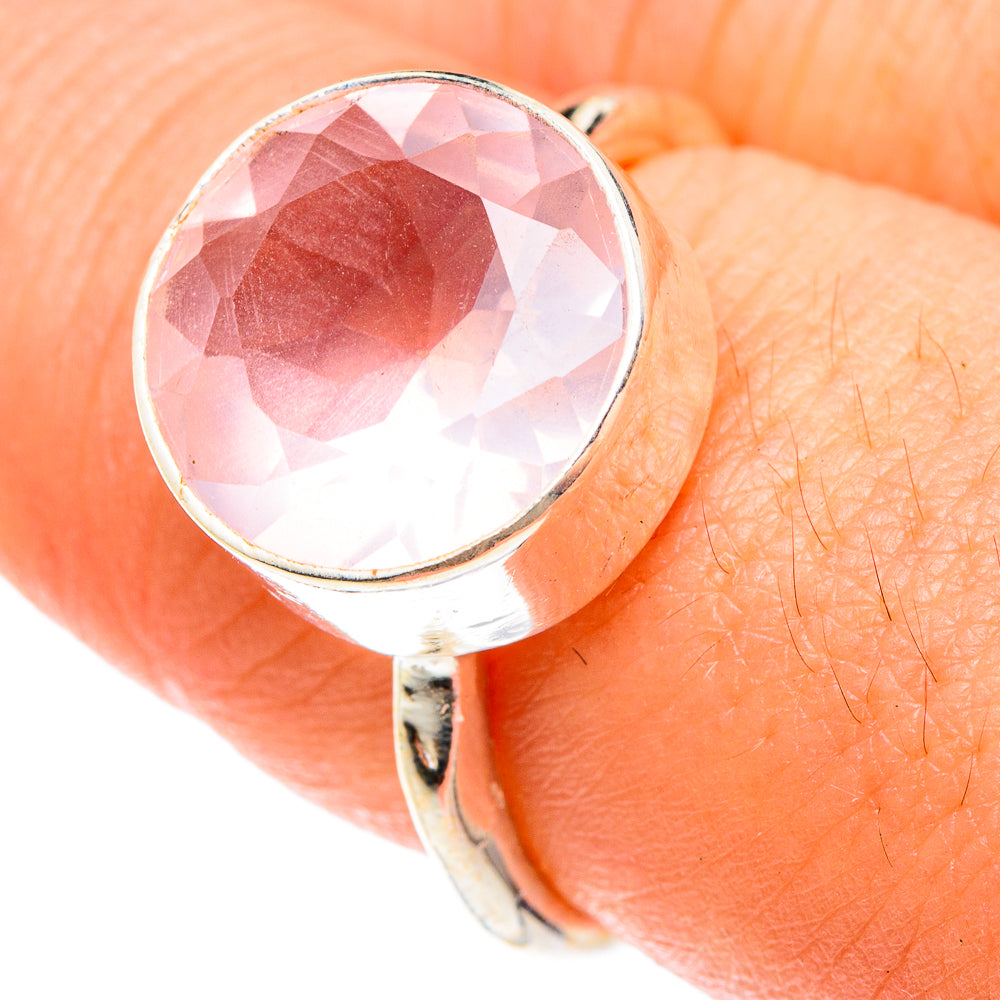 Rose Quartz Rings handcrafted by Ana Silver Co - RING76279