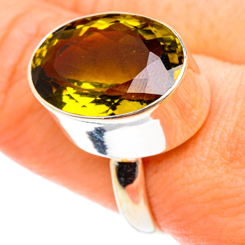 Olive Quartz Rings handcrafted by Ana Silver Co - RING76295