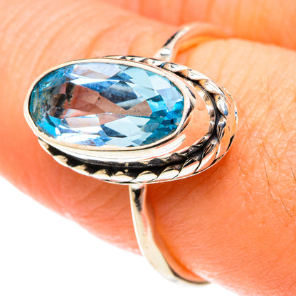 Blue Topaz Rings handcrafted by Ana Silver Co - RING76298