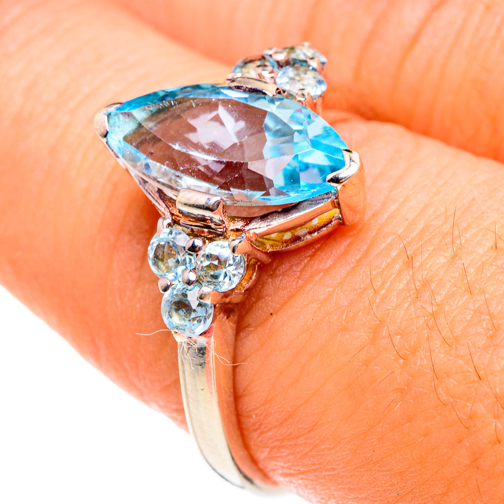 Blue Topaz Rings handcrafted by Ana Silver Co - RING76299