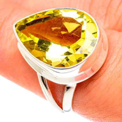 Lemon Quartz Rings handcrafted by Ana Silver Co - RING76320