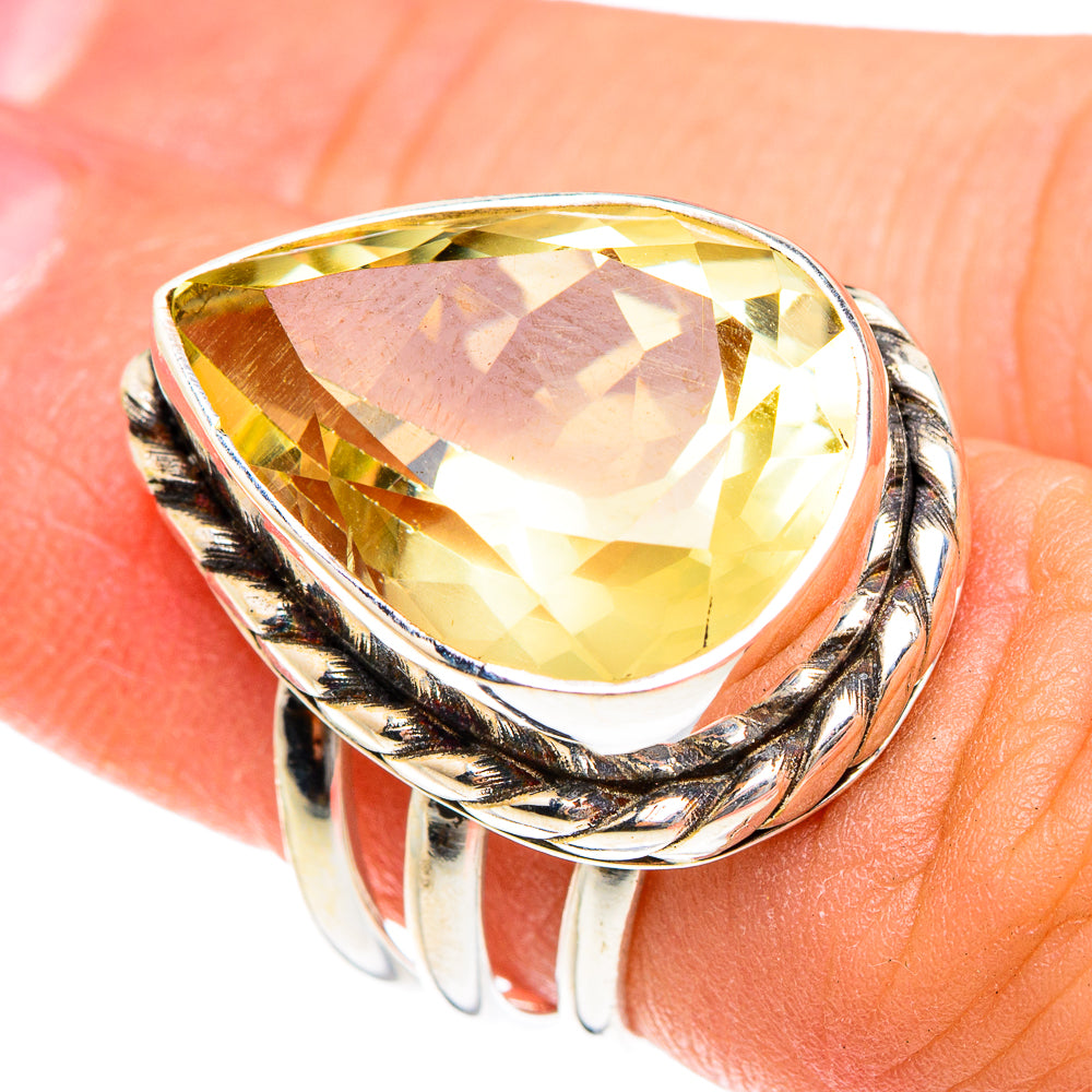 Lemon Quartz Rings handcrafted by Ana Silver Co - RING76321