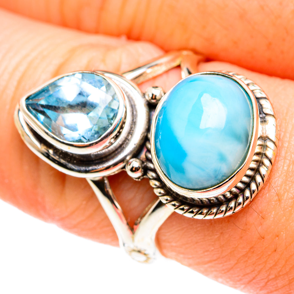 Larimar Rings handcrafted by Ana Silver Co - RING76322