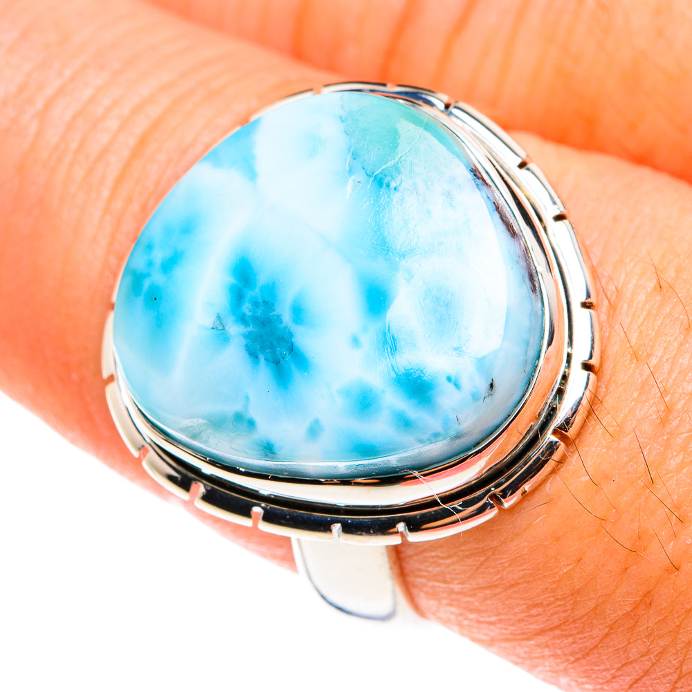 Larimar Rings handcrafted by Ana Silver Co - RING76326