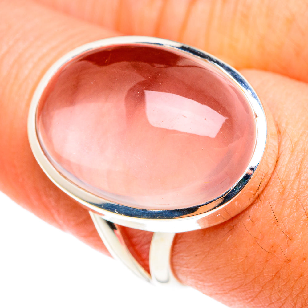 Rose Quartz Rings handcrafted by Ana Silver Co - RING76339