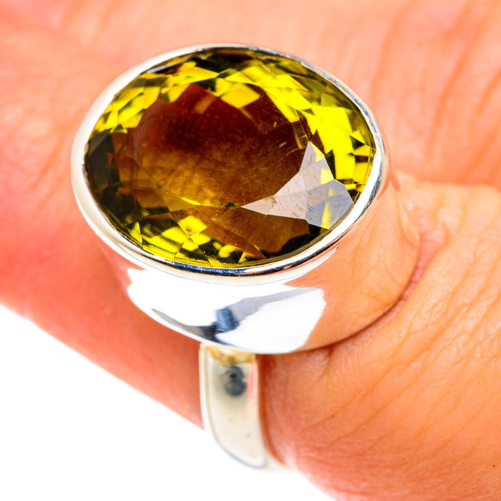 Olive Quartz Rings handcrafted by Ana Silver Co - RING76355
