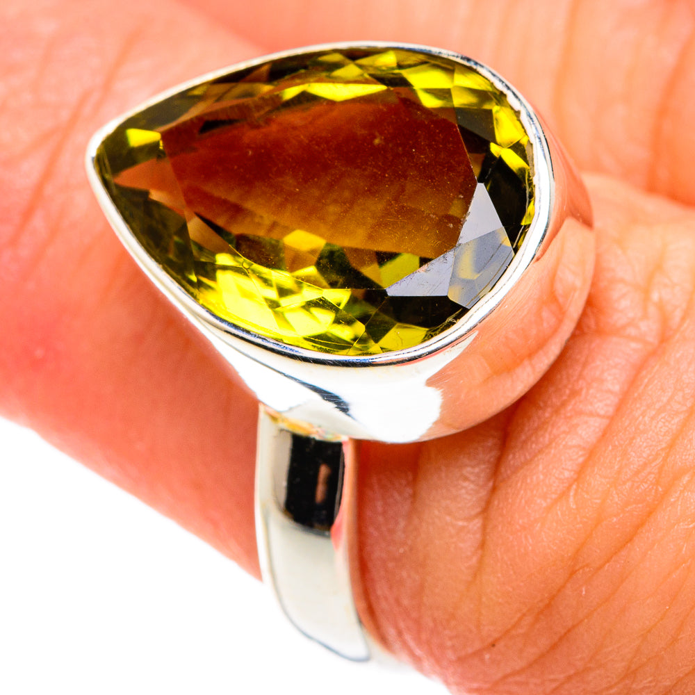 Olive Quartz Rings handcrafted by Ana Silver Co - RING76356