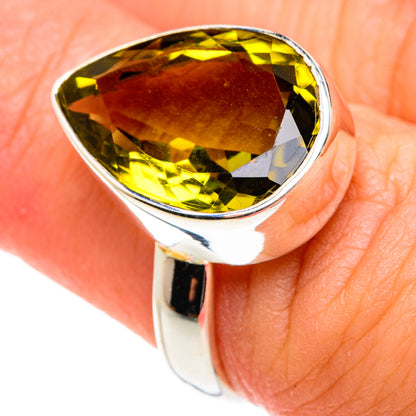 Olive Quartz Rings handcrafted by Ana Silver Co - RING76356