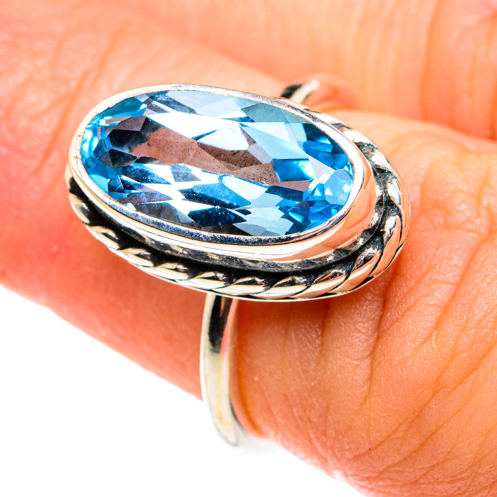 Blue Topaz Rings handcrafted by Ana Silver Co - RING76361