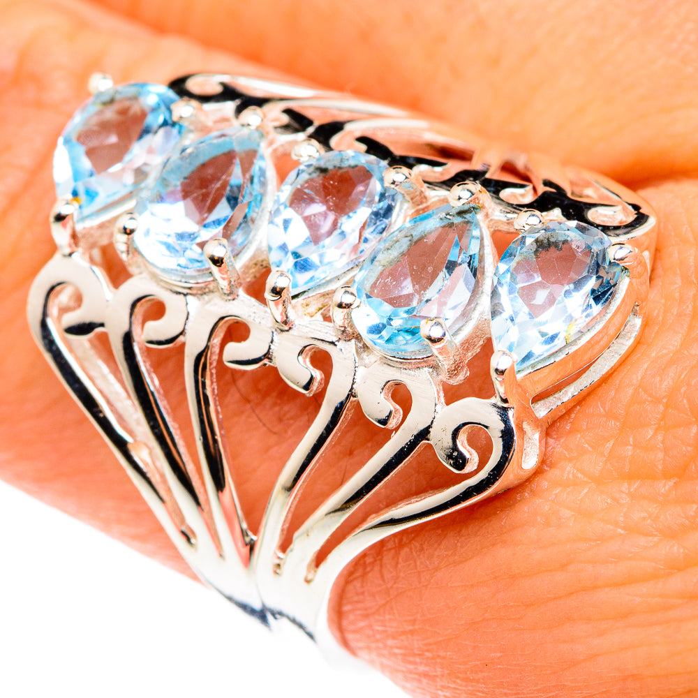 Blue Topaz Rings handcrafted by Ana Silver Co - RING76365