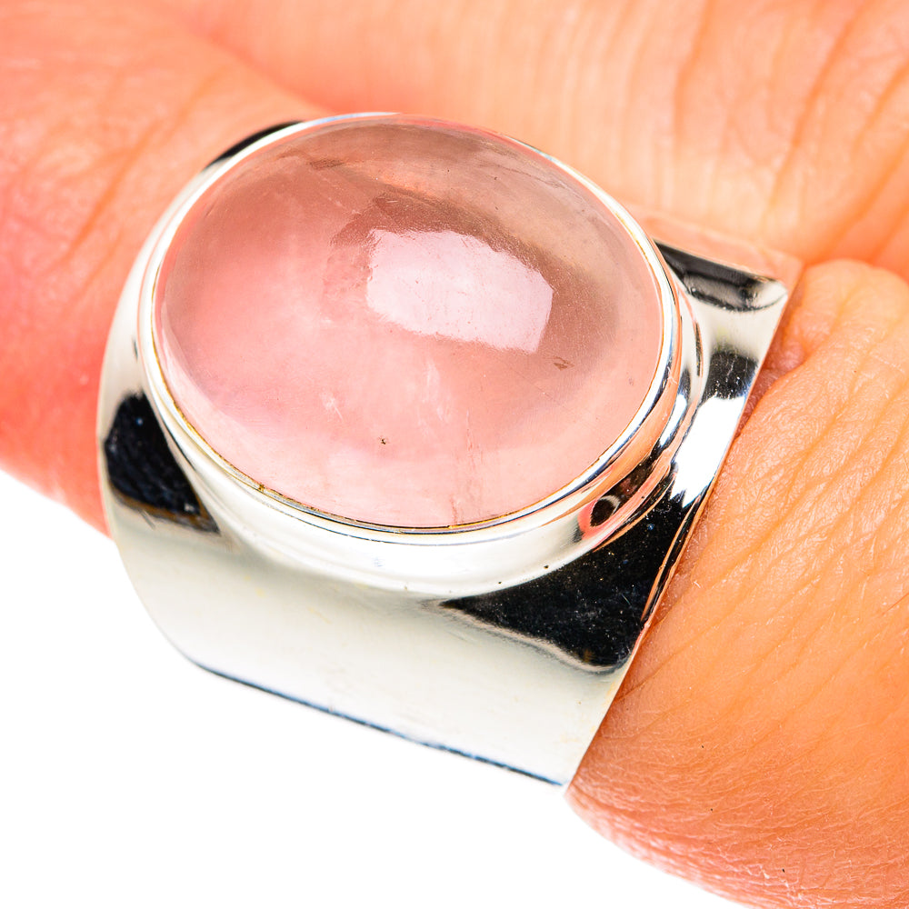 Rose Quartz Rings handcrafted by Ana Silver Co - RING76374