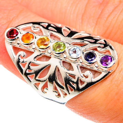 Multi-Stone Chakra Rings handcrafted by Ana Silver Co - RING76387
