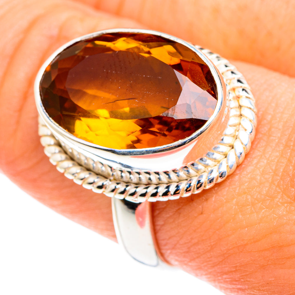 Mandarin Citrine Rings handcrafted by Ana Silver Co - RING76404
