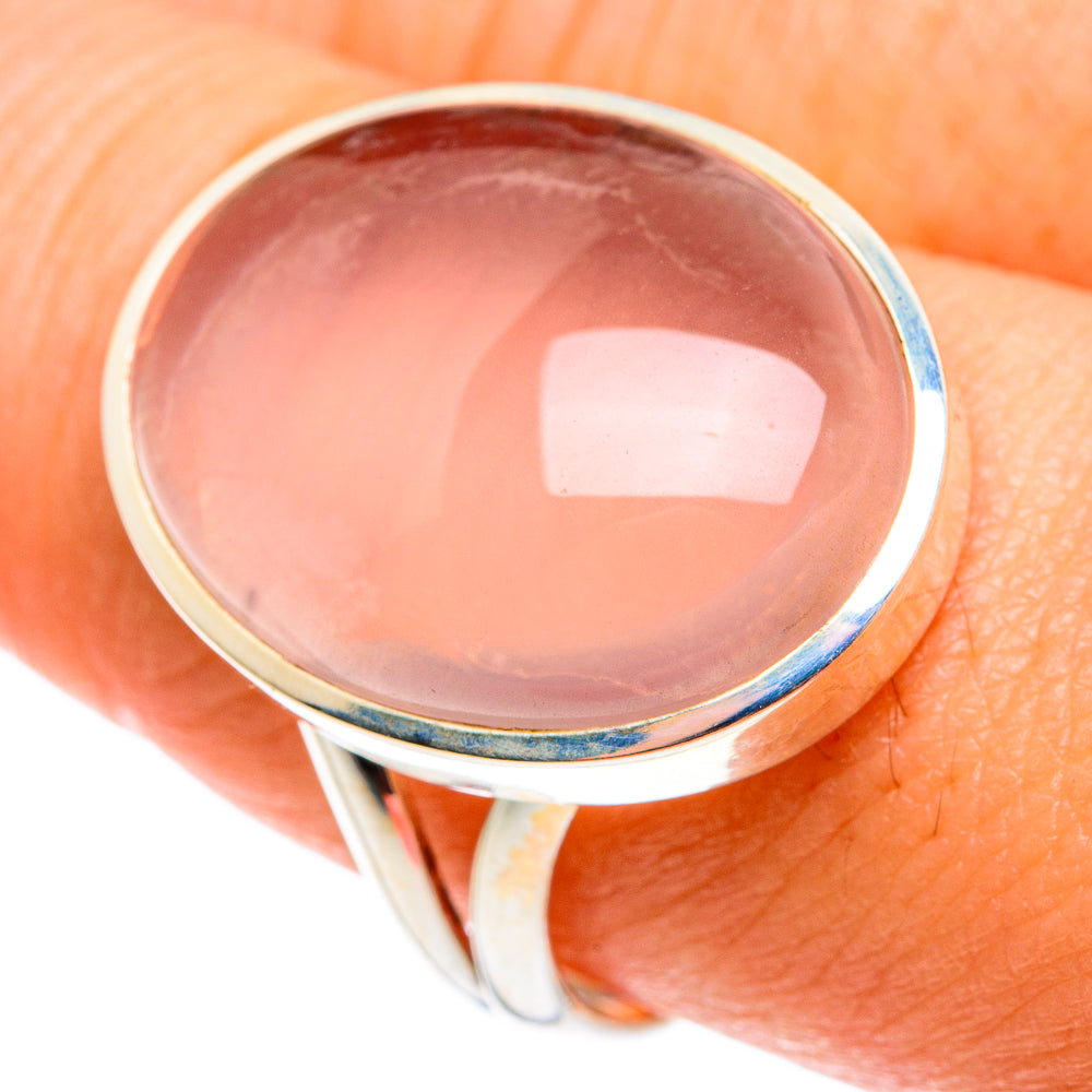 Rose Quartz Rings handcrafted by Ana Silver Co - RING76405