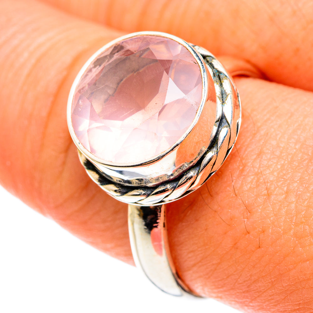 Rose Quartz Rings handcrafted by Ana Silver Co - RING76406