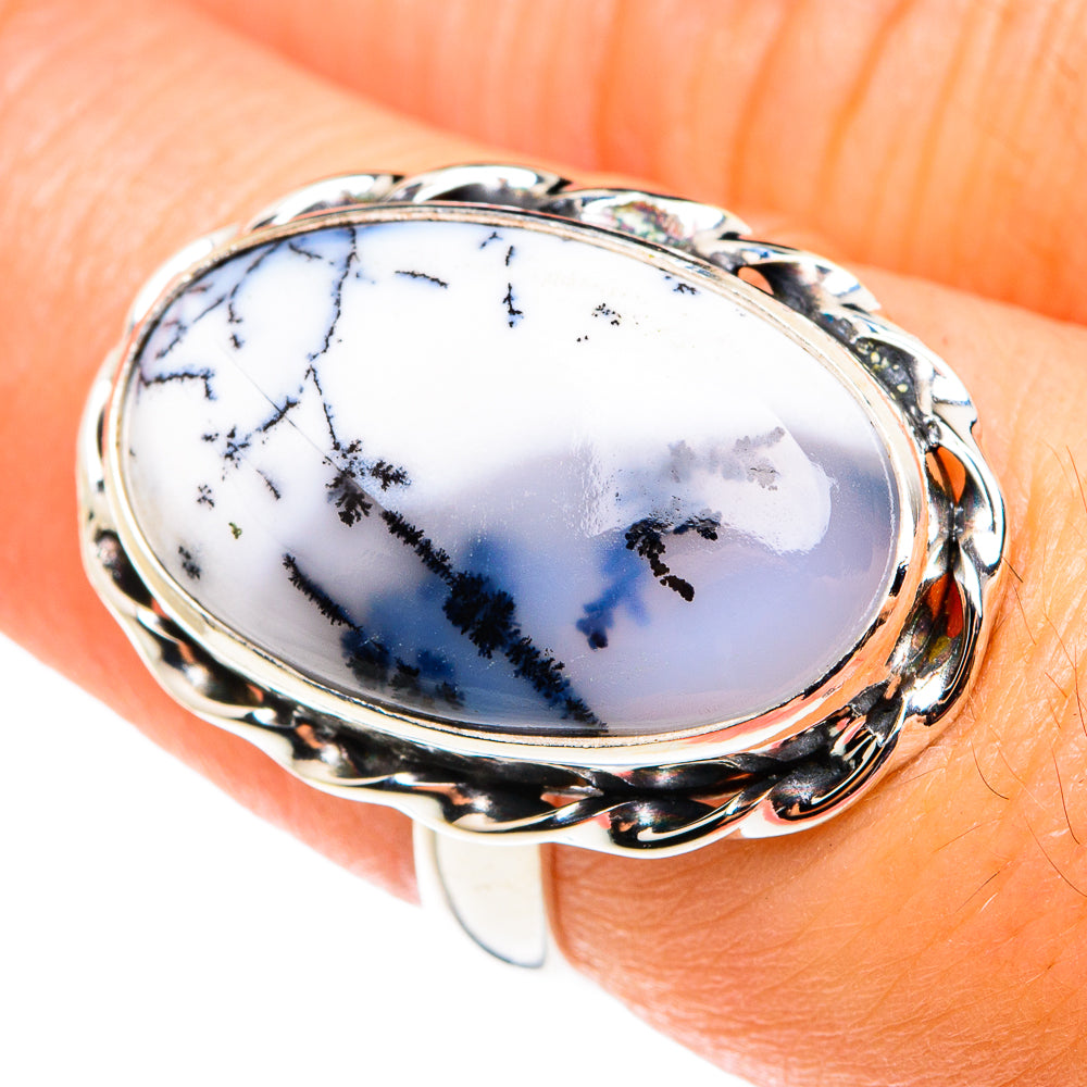 Dendritic Opal Rings handcrafted by Ana Silver Co - RING76415