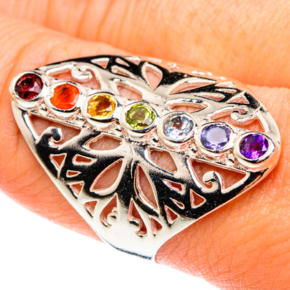 Multi-Stone Chakra Rings handcrafted by Ana Silver Co - RING76418