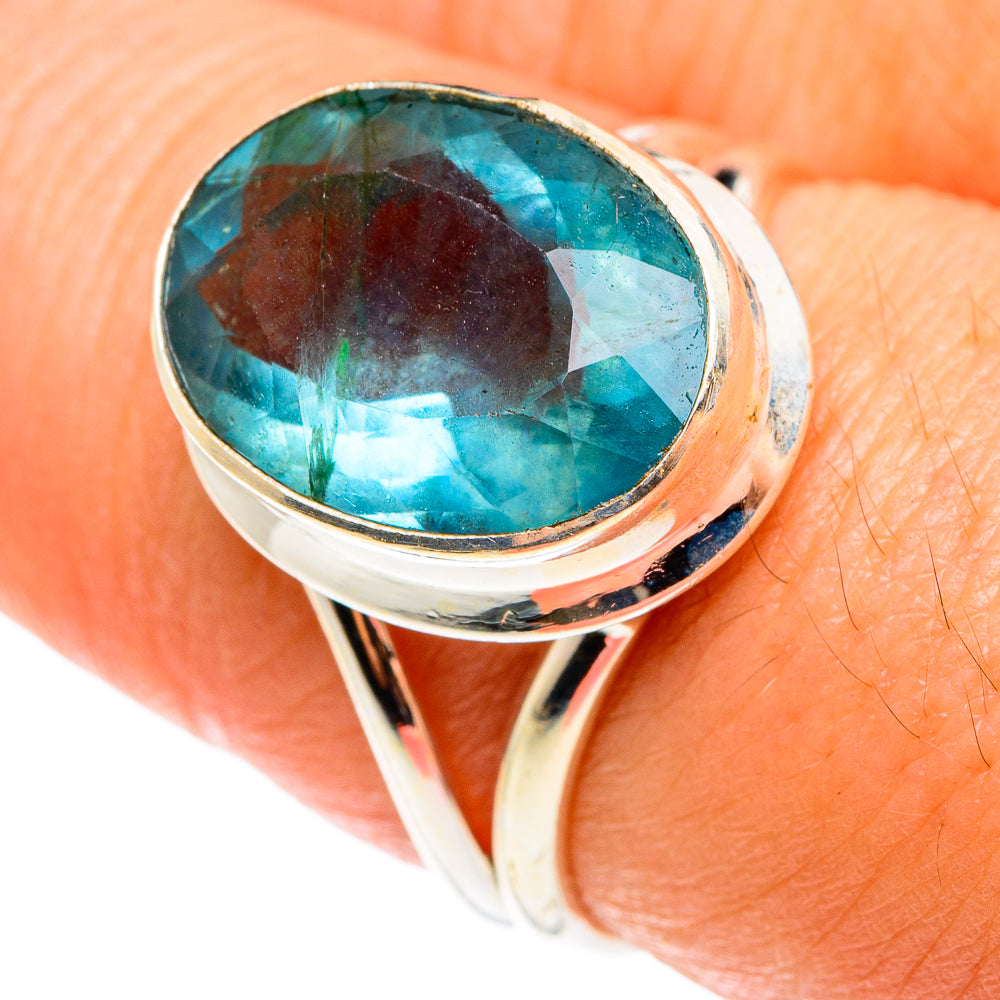 Blue Fluorite Rings handcrafted by Ana Silver Co - RING76419