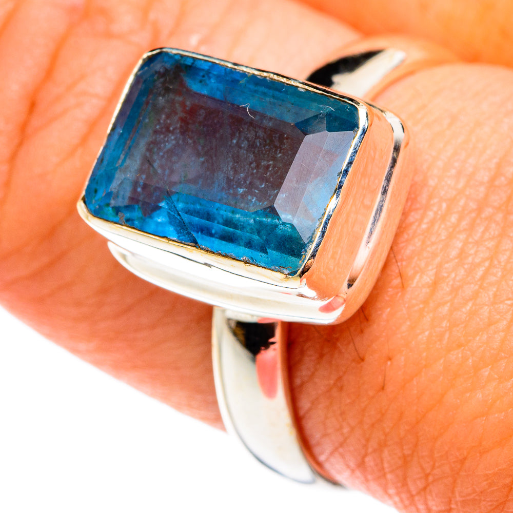 Blue Fluorite Rings handcrafted by Ana Silver Co - RING76424