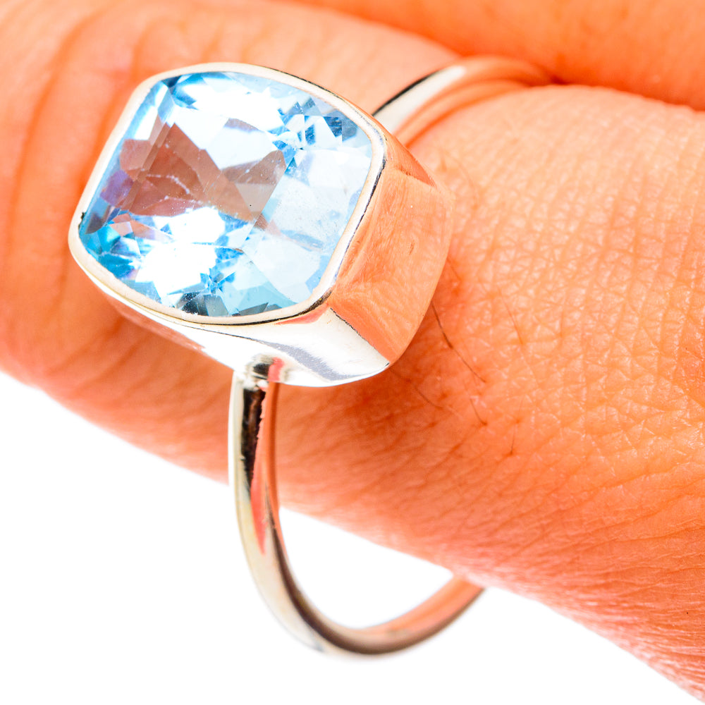 Blue Topaz Rings handcrafted by Ana Silver Co - RING76428