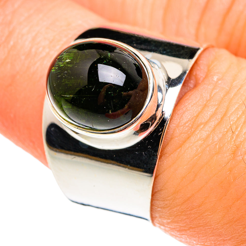 Green Tourmaline Rings handcrafted by Ana Silver Co - RING76429
