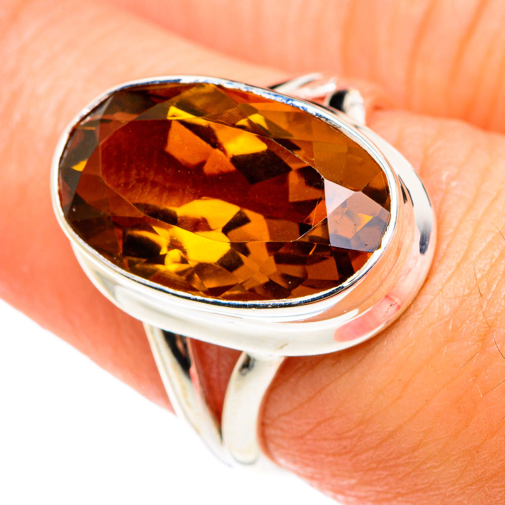 Mandarin Citrine Rings handcrafted by Ana Silver Co - RING76433