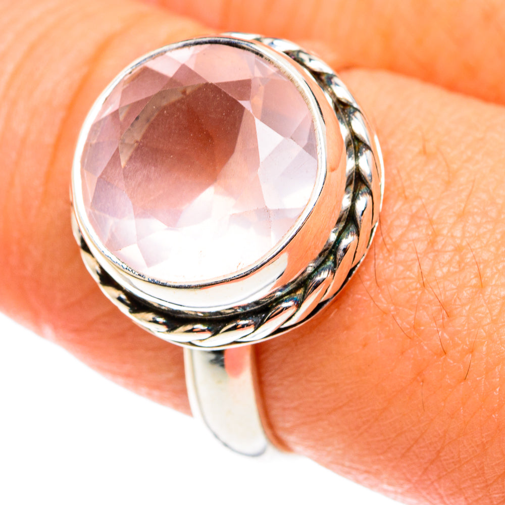 Rose Quartz Rings handcrafted by Ana Silver Co - RING76434