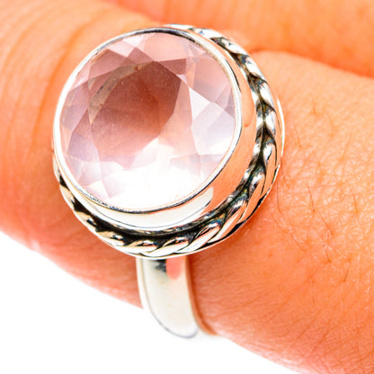 Rose Quartz Rings handcrafted by Ana Silver Co - RING76434
