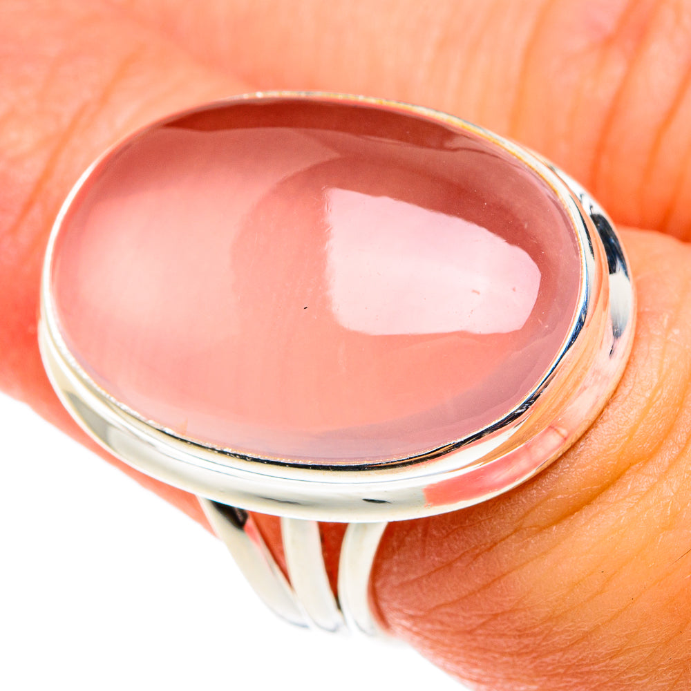 Rose Quartz Rings handcrafted by Ana Silver Co - RING76435
