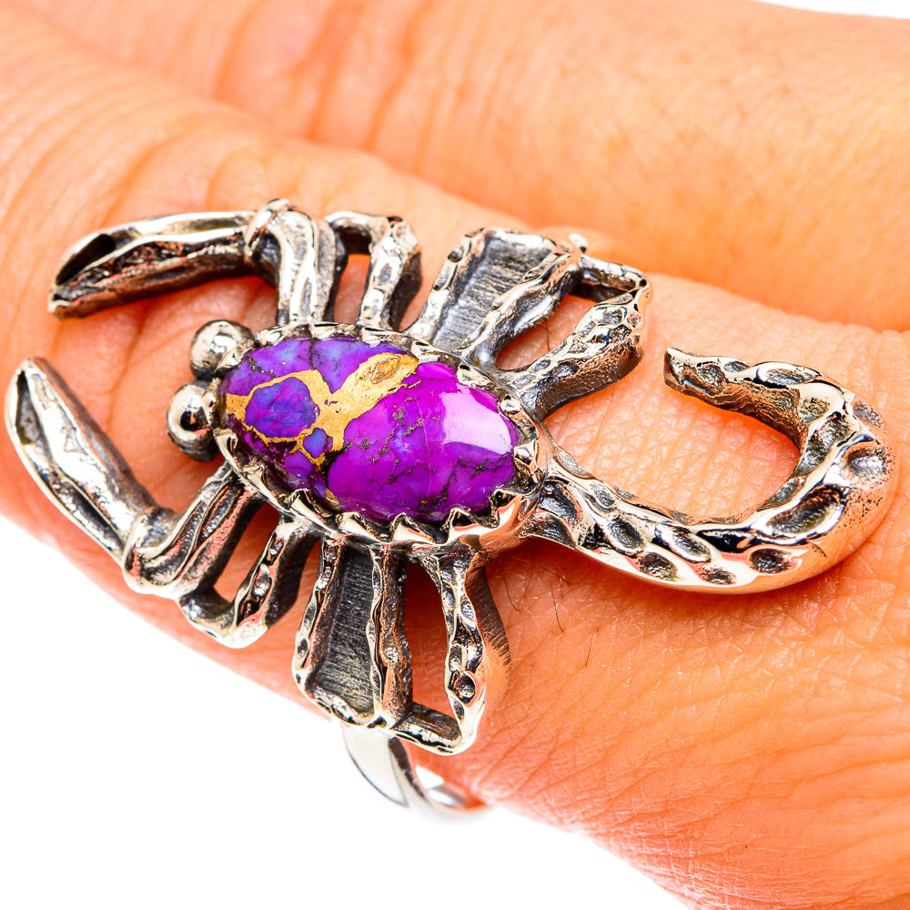 Purple Composite Turquoise Rings handcrafted by Ana Silver Co - RING76440