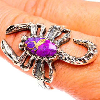 Purple Composite Turquoise Rings handcrafted by Ana Silver Co - RING76440