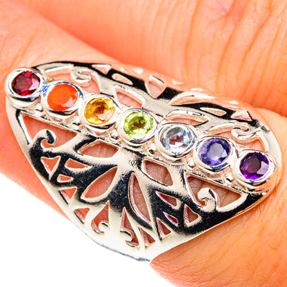 Multi-Stone Chakra Rings handcrafted by Ana Silver Co - RING76447