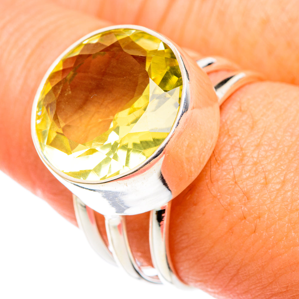 Lemon Quartz Rings handcrafted by Ana Silver Co - RING76448