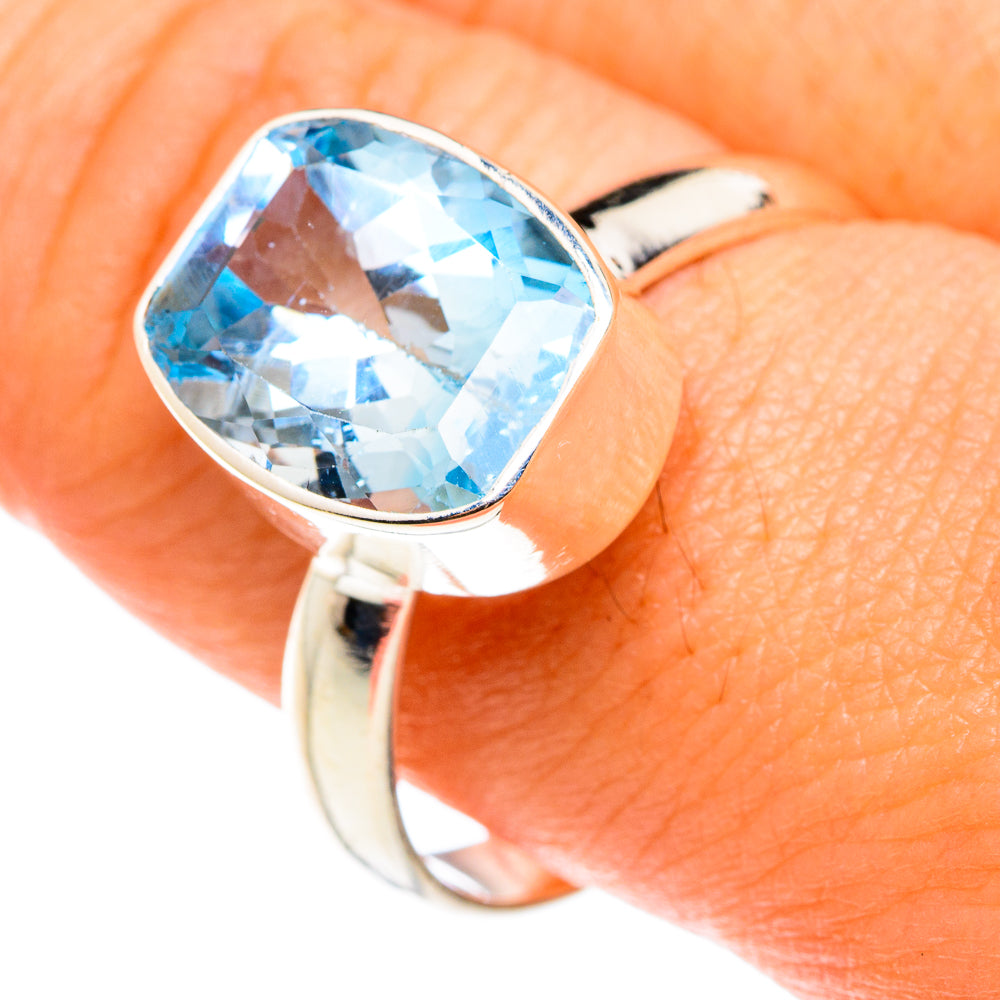Blue Topaz Rings handcrafted by Ana Silver Co - RING76456