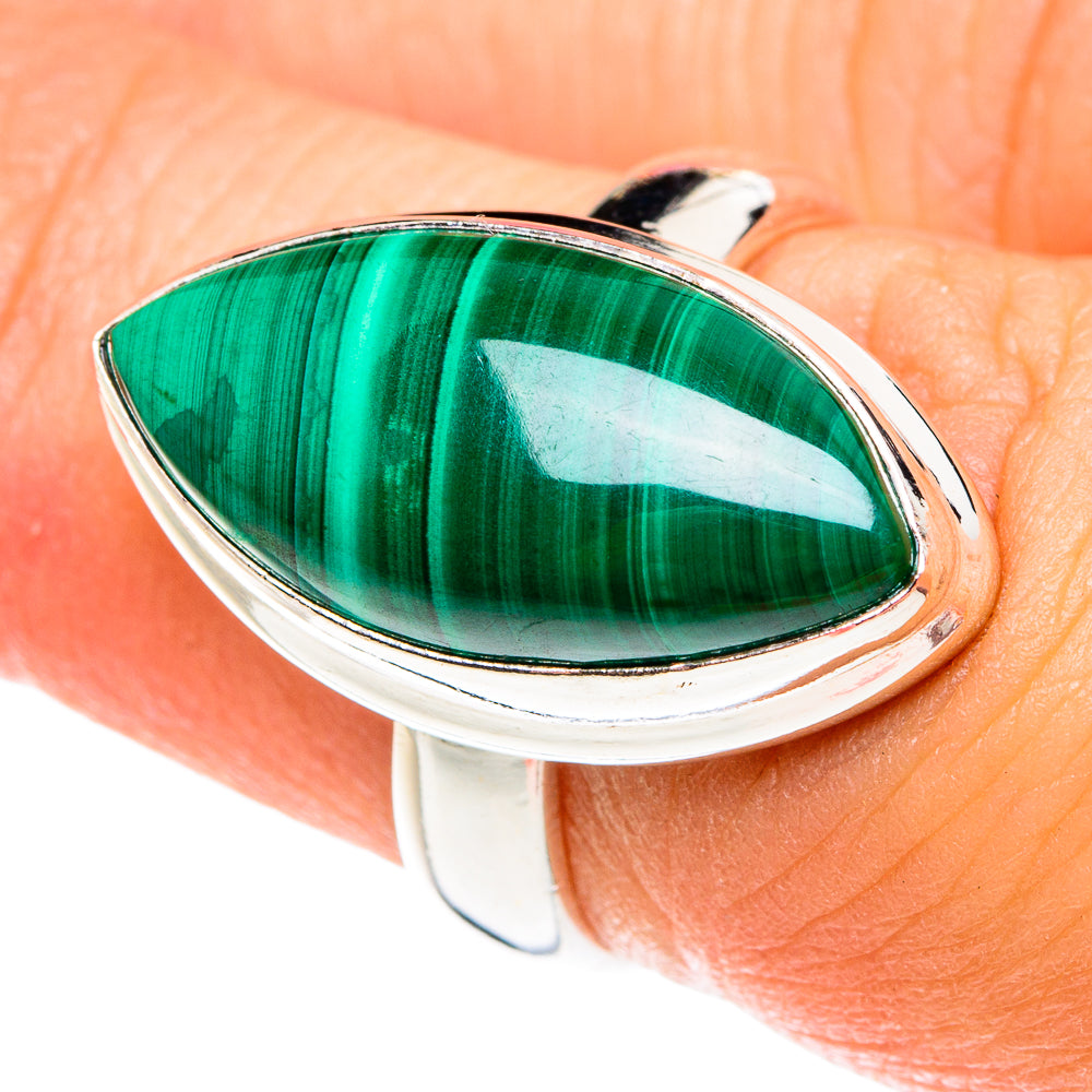 Malachite Rings handcrafted by Ana Silver Co - RING76460
