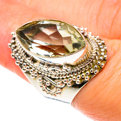 Green Amethyst Rings handcrafted by Ana Silver Co - RING76462