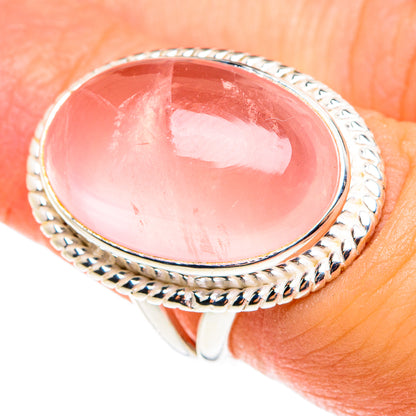 Rose Quartz Rings handcrafted by Ana Silver Co - RING76465