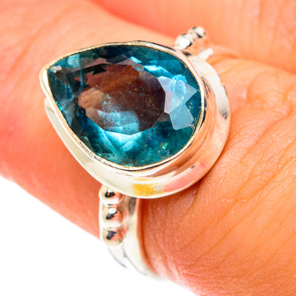 Blue Fluorite Rings handcrafted by Ana Silver Co - RING76479