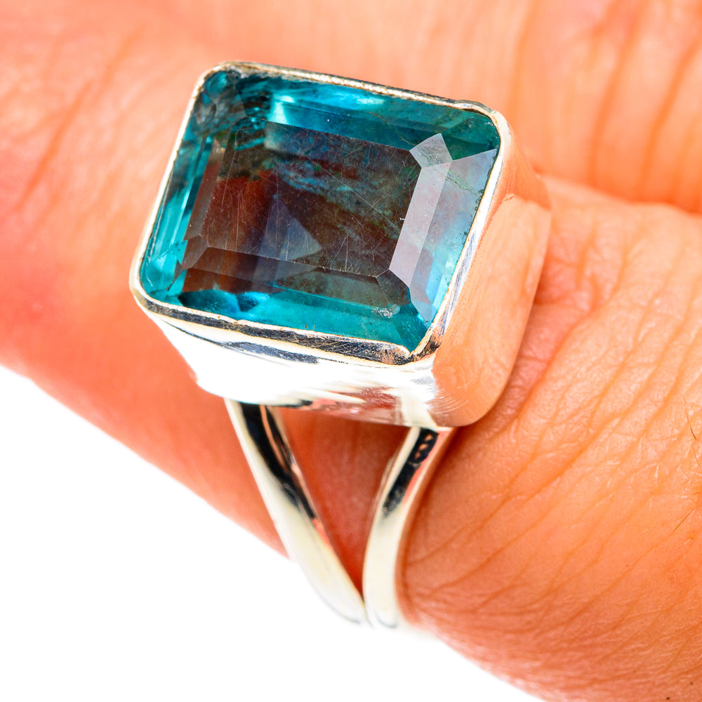 Blue Fluorite Rings handcrafted by Ana Silver Co - RING76483