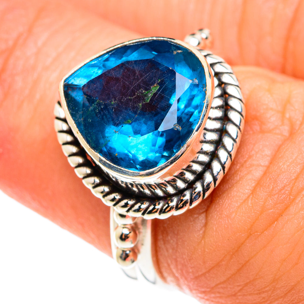 Blue Fluorite Rings handcrafted by Ana Silver Co - RING76485