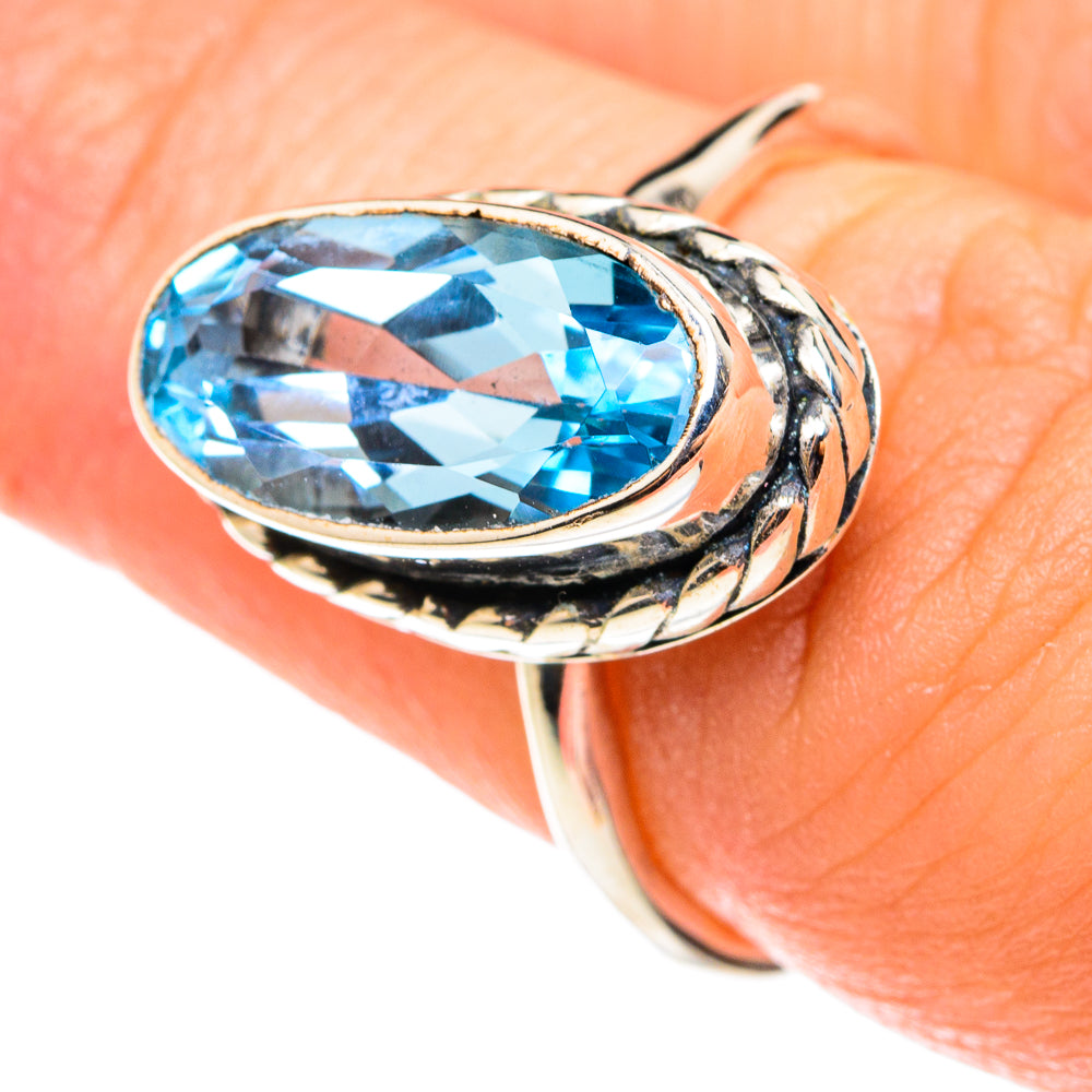 Blue Topaz Rings handcrafted by Ana Silver Co - RING76488