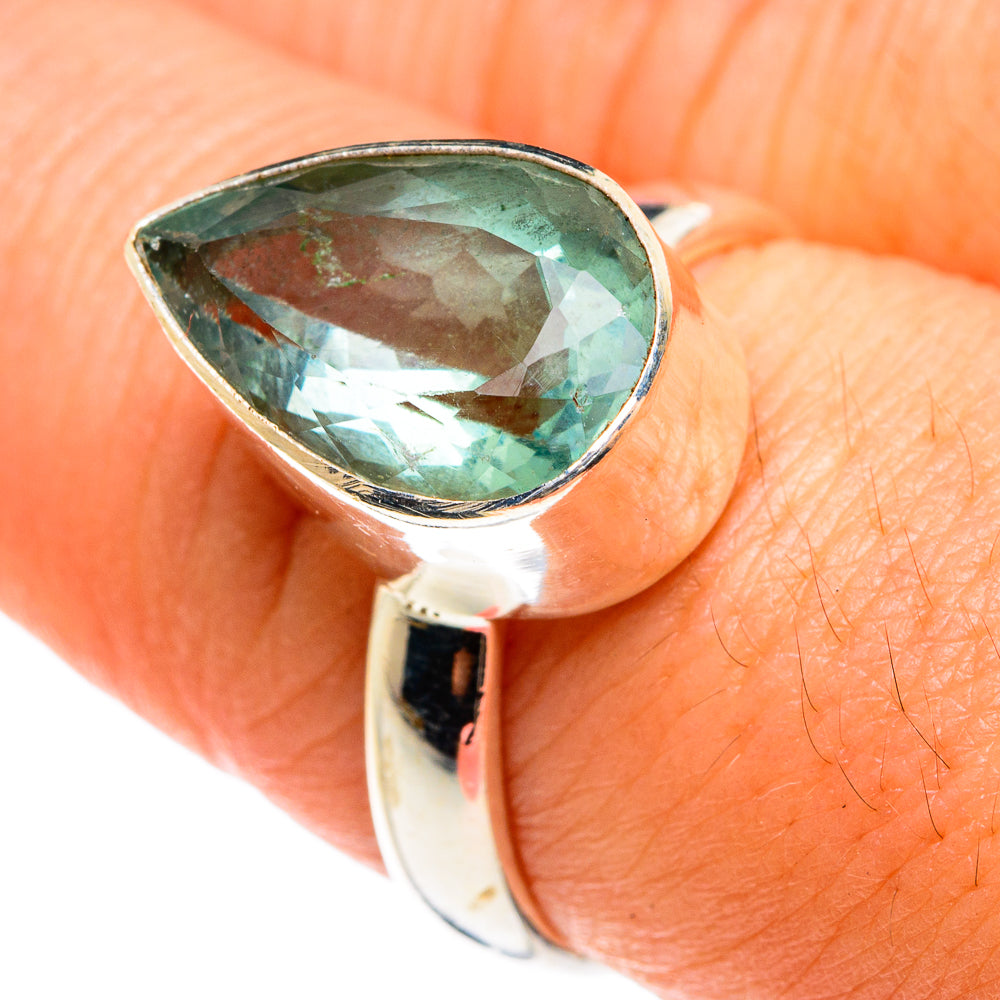 Green Fluorite Rings handcrafted by Ana Silver Co - RING76490