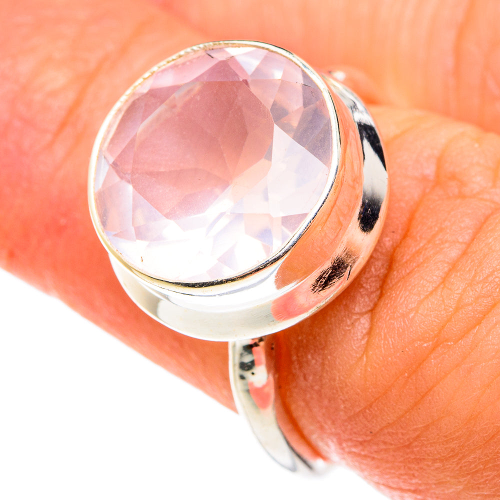 Rose Quartz Rings handcrafted by Ana Silver Co - RING76493
