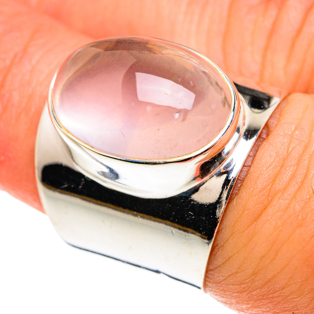 Rose Quartz Rings handcrafted by Ana Silver Co - RING76494