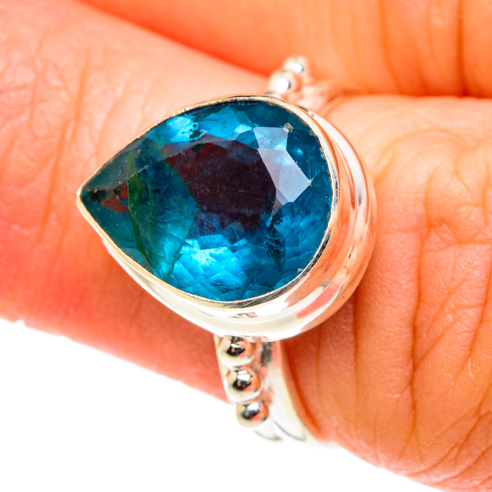 Blue Fluorite Rings handcrafted by Ana Silver Co - RING76508