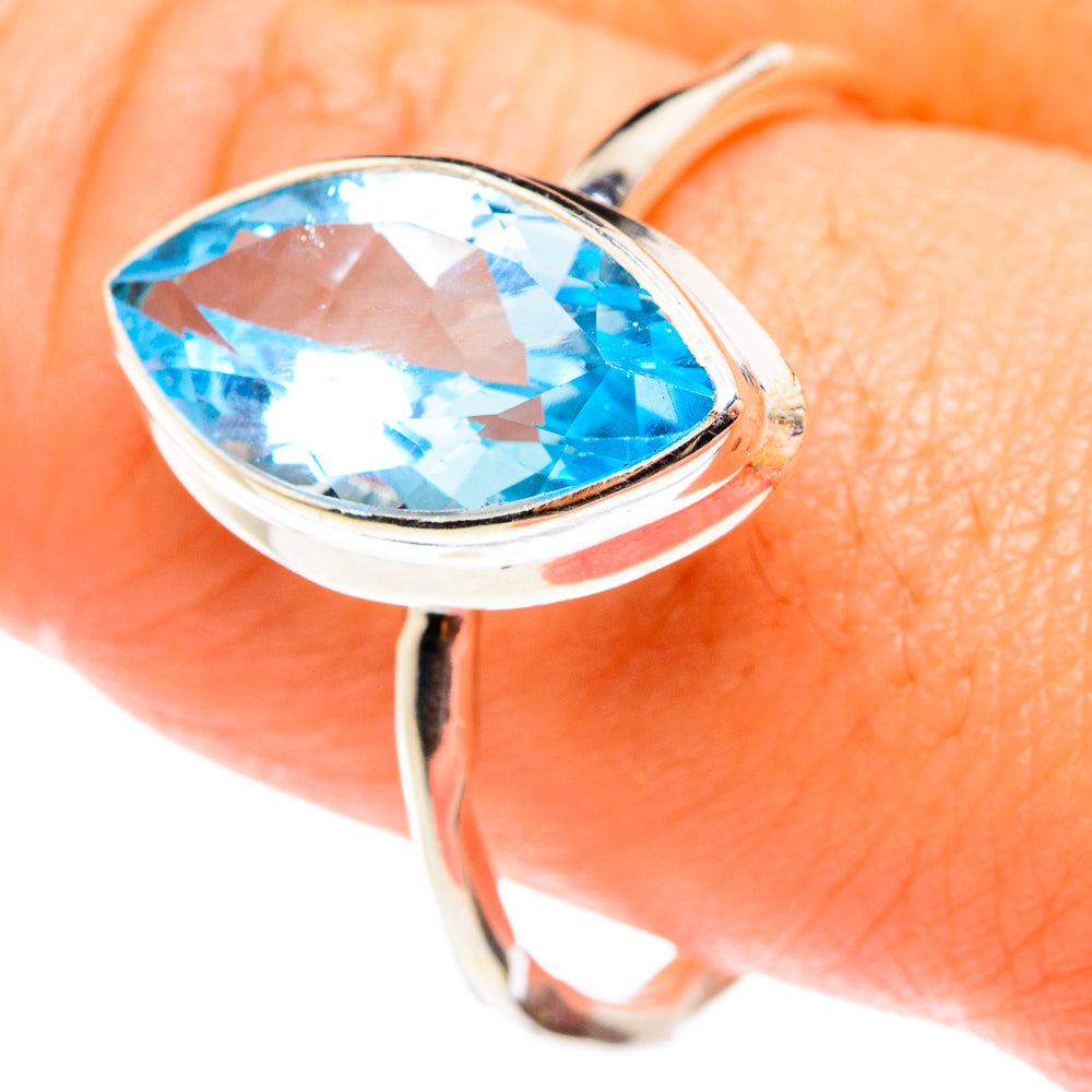 Blue Topaz Rings handcrafted by Ana Silver Co - RING76511