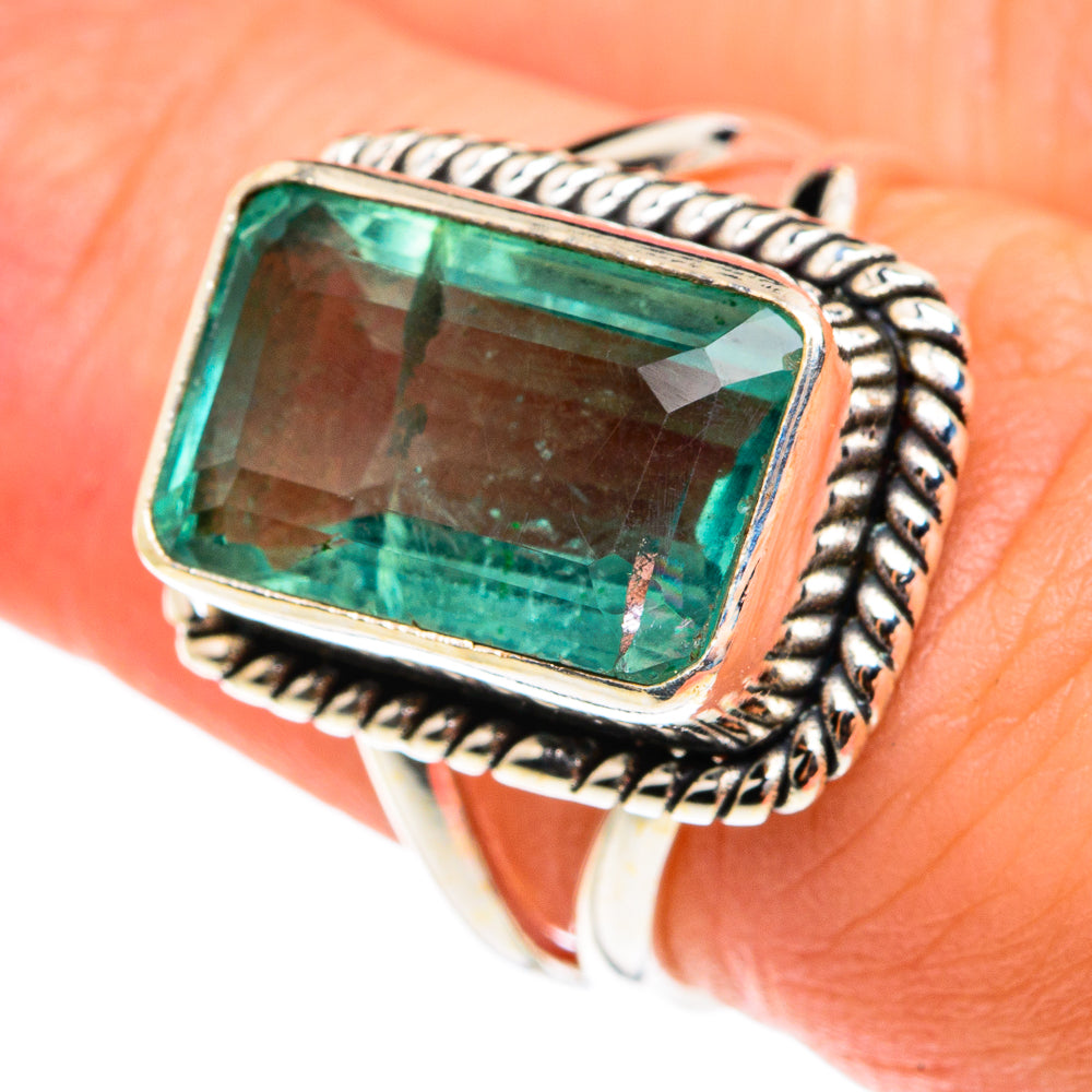 Green Fluorite Rings handcrafted by Ana Silver Co - RING76518